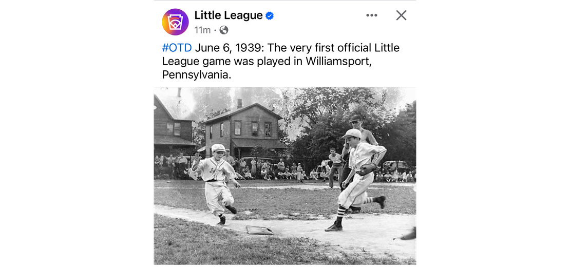 June 6, 1939 FIrst LL Game in Williamsport PA